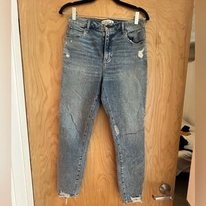 Abercrombie & Fitch Blue Ankle Cropped Jeans